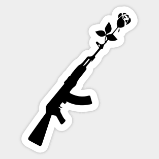 ak 47 flower Sticker